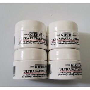 Lot Of 4-Kiehls Ultra Facial Cream 24-Hour Daily Moisturizer .25fl Oz, Sample Sz